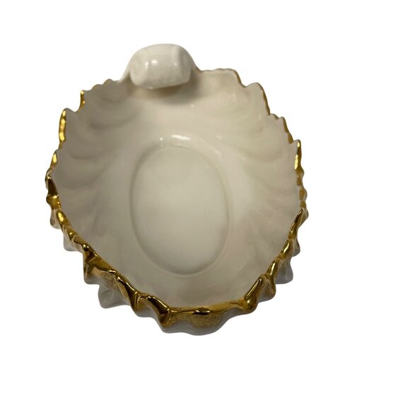 Lenox Shell Shaped Porcelain Dish With Gold Trim 95-86 - Picture 8 of 11